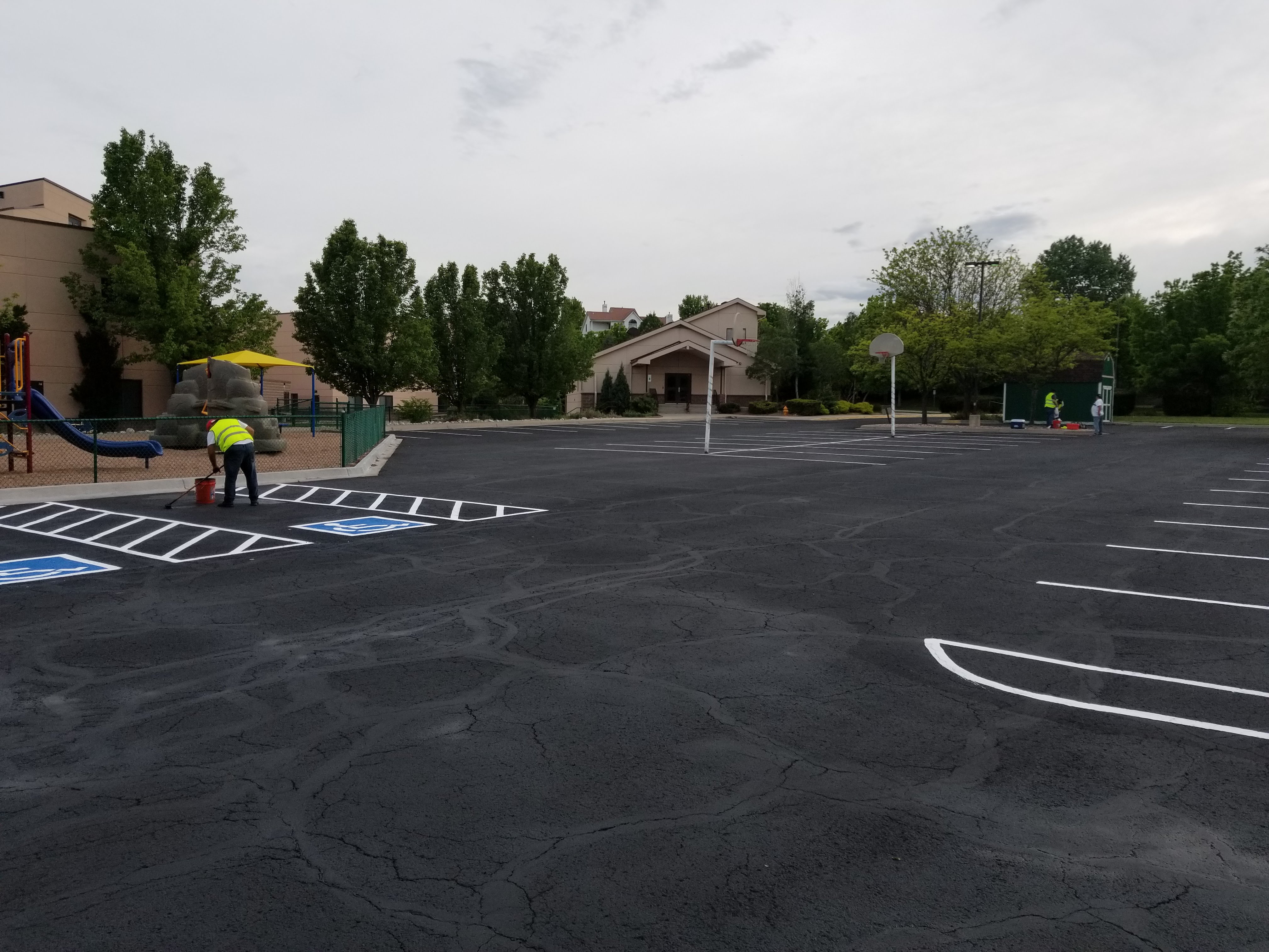 Parking lot striping project 19 by Big Blu's