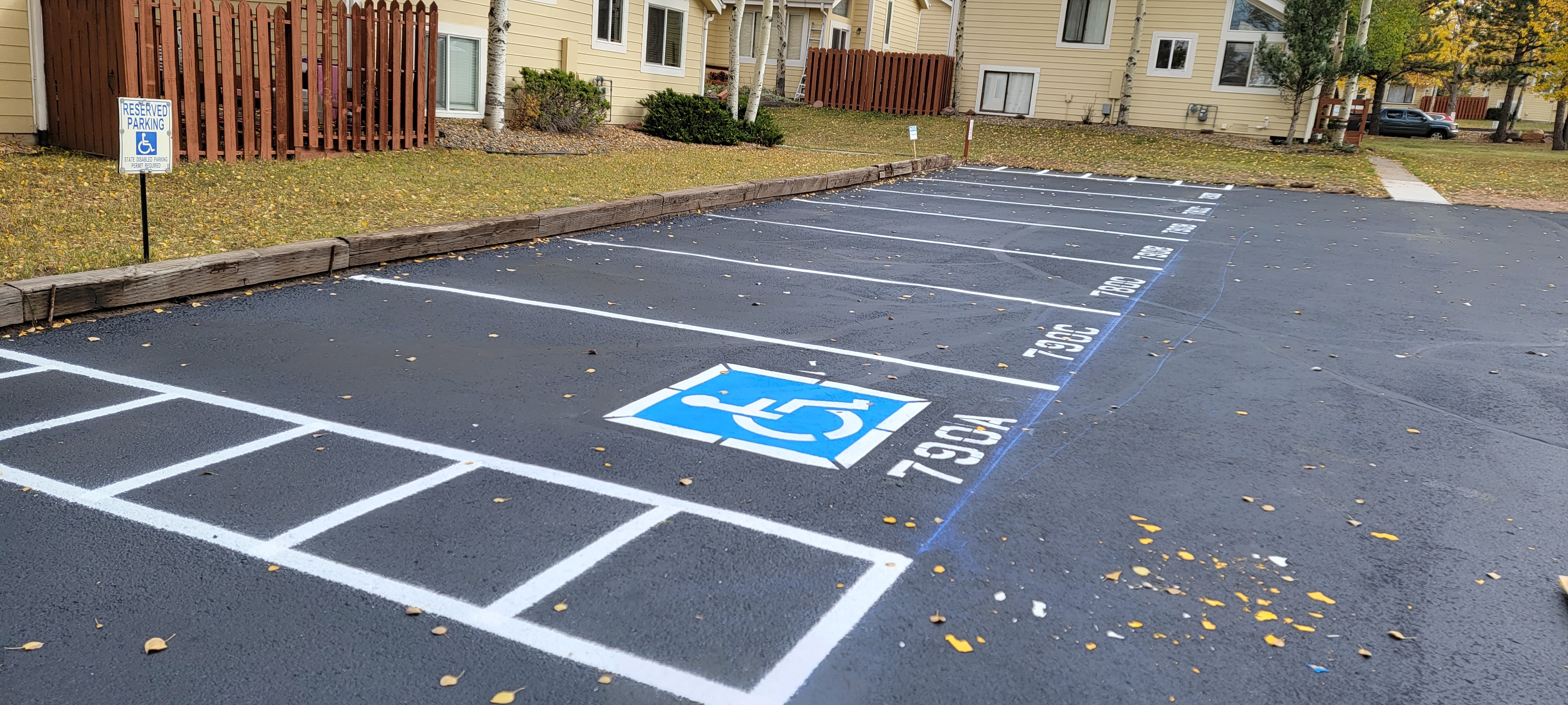 Parking lot striping project 38 by Big Blu's
