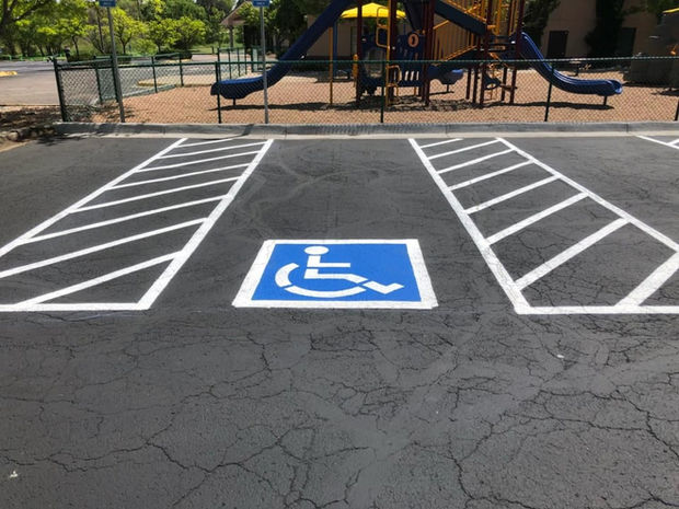Parking lot striping project 1 by Big Blu's