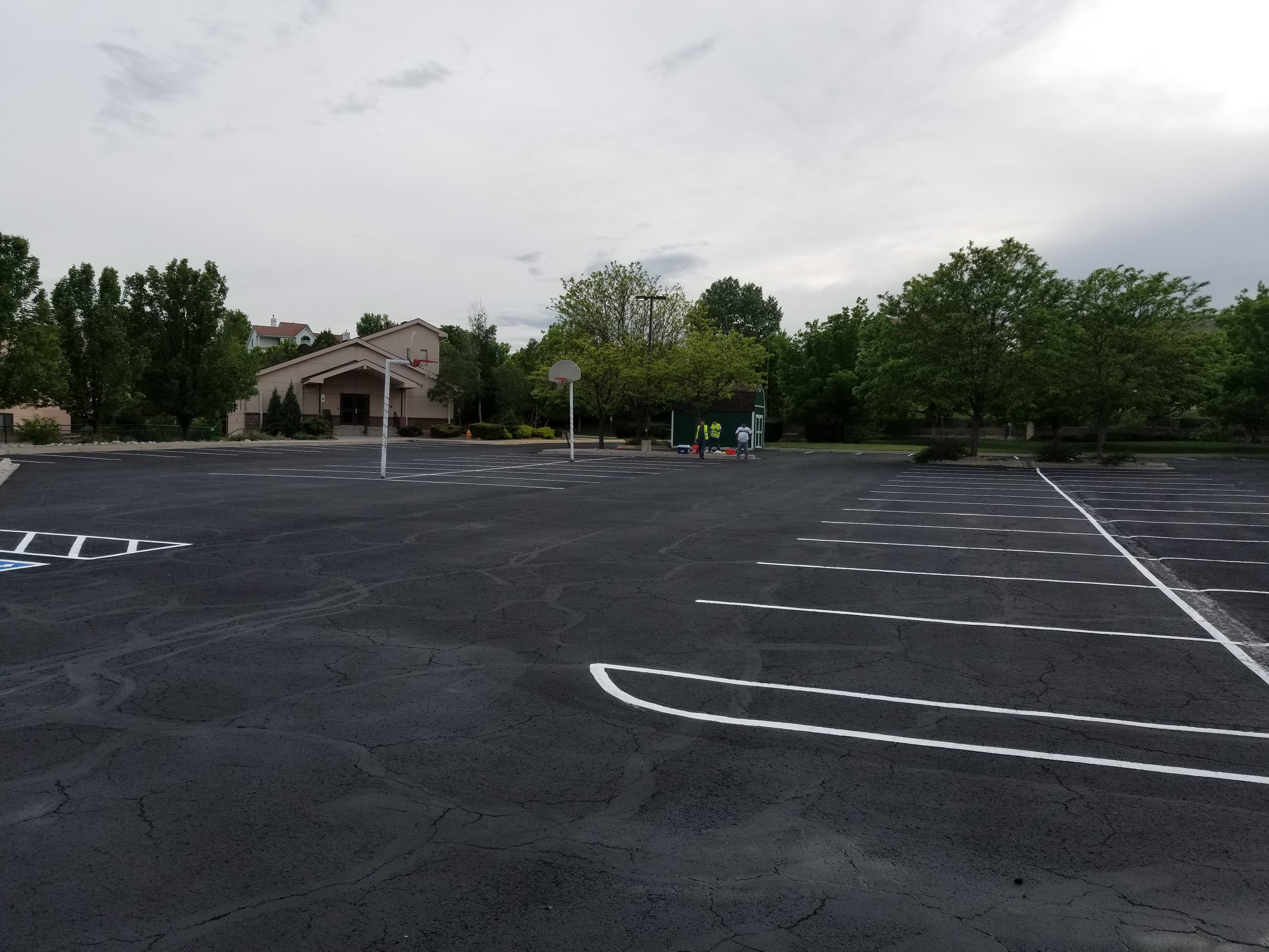 Parking lot striping project 20 by Big Blu's