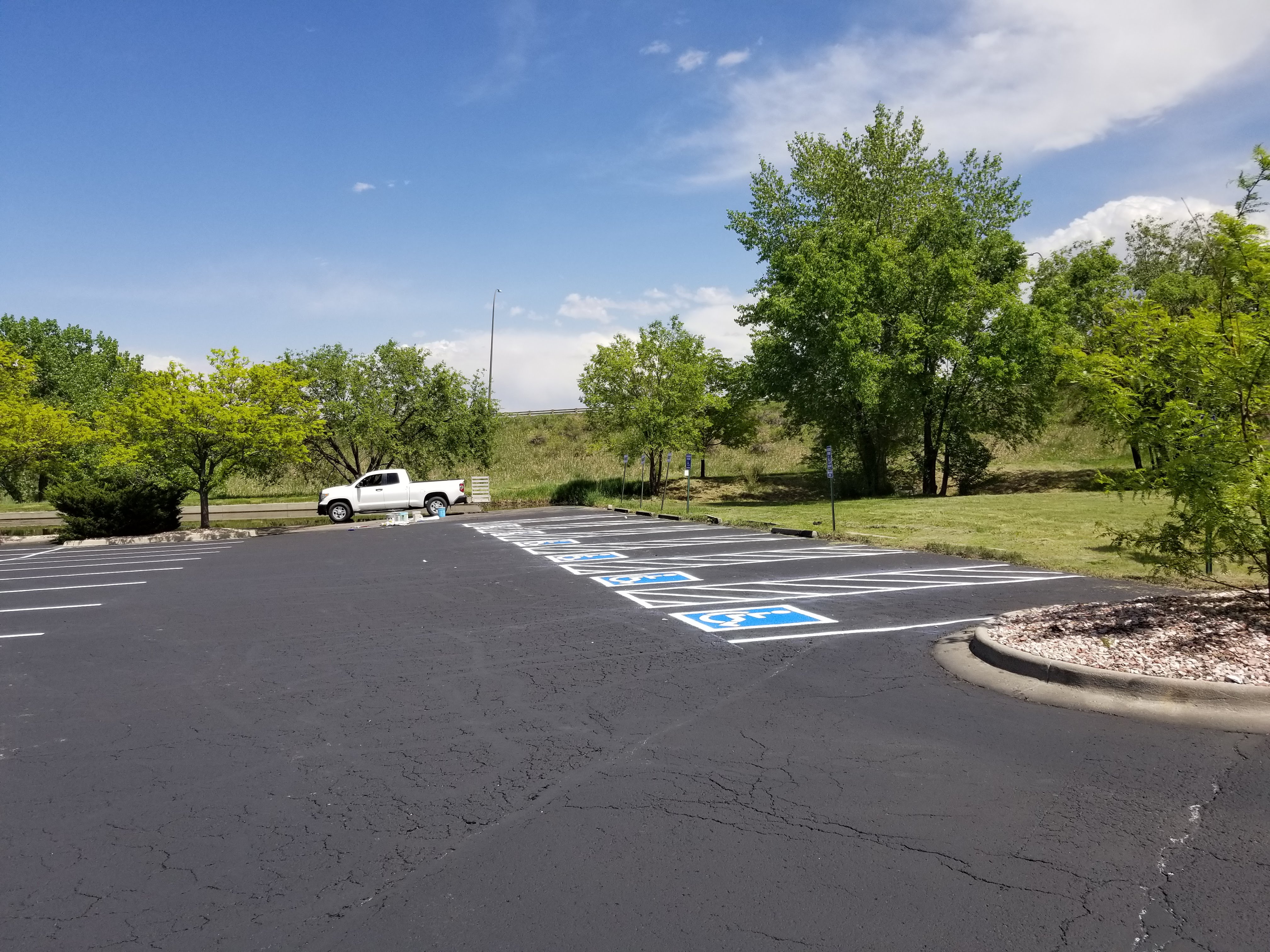 Parking lot striping project 21 by Big Blu's