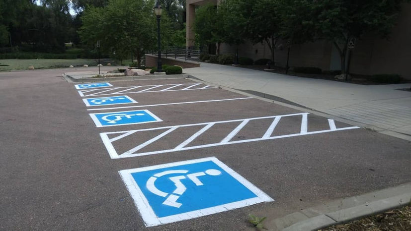 Parking lot striping project 2 by Big Blu's