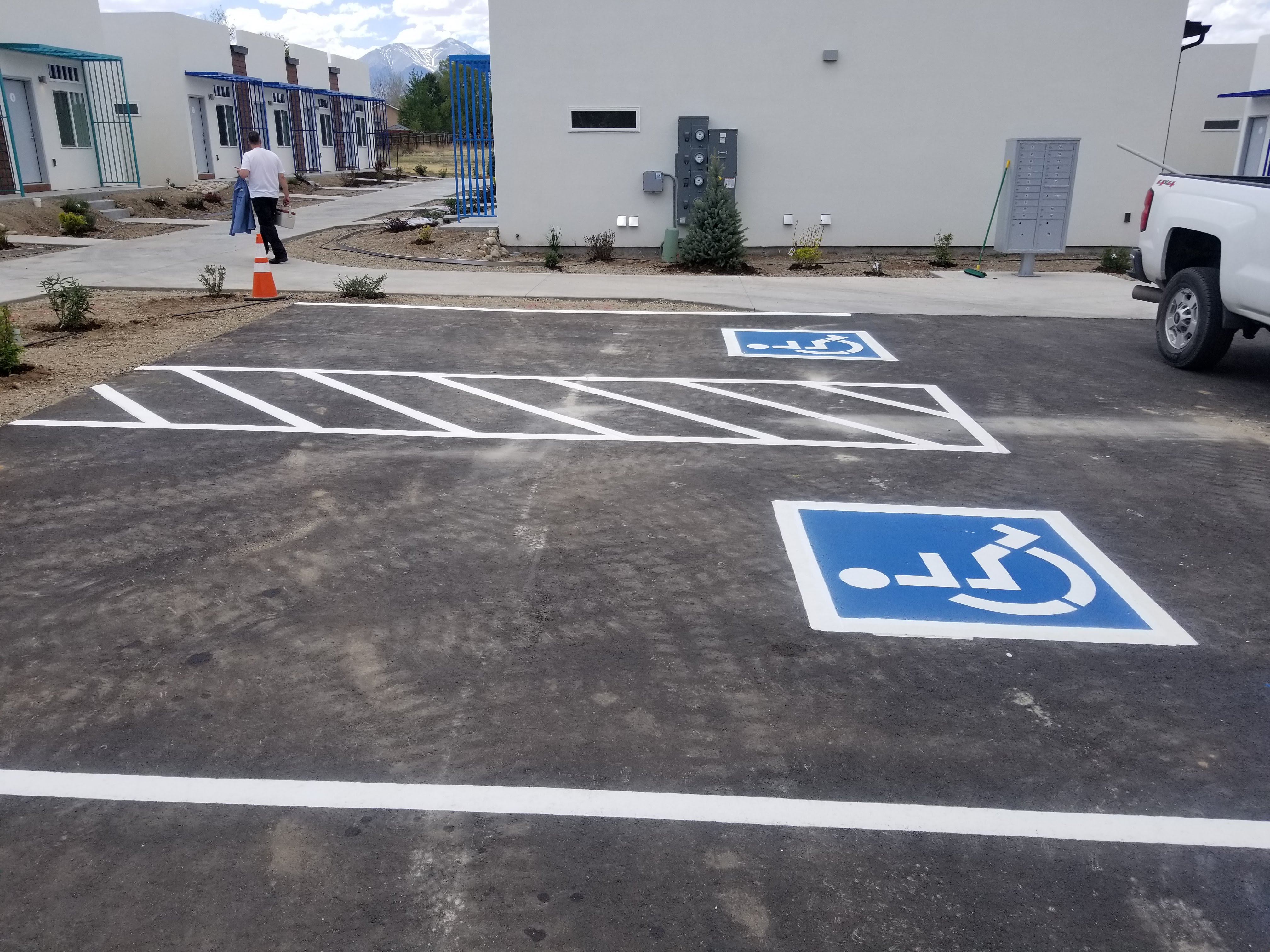 Parking lot striping project 14 by Big Blu's