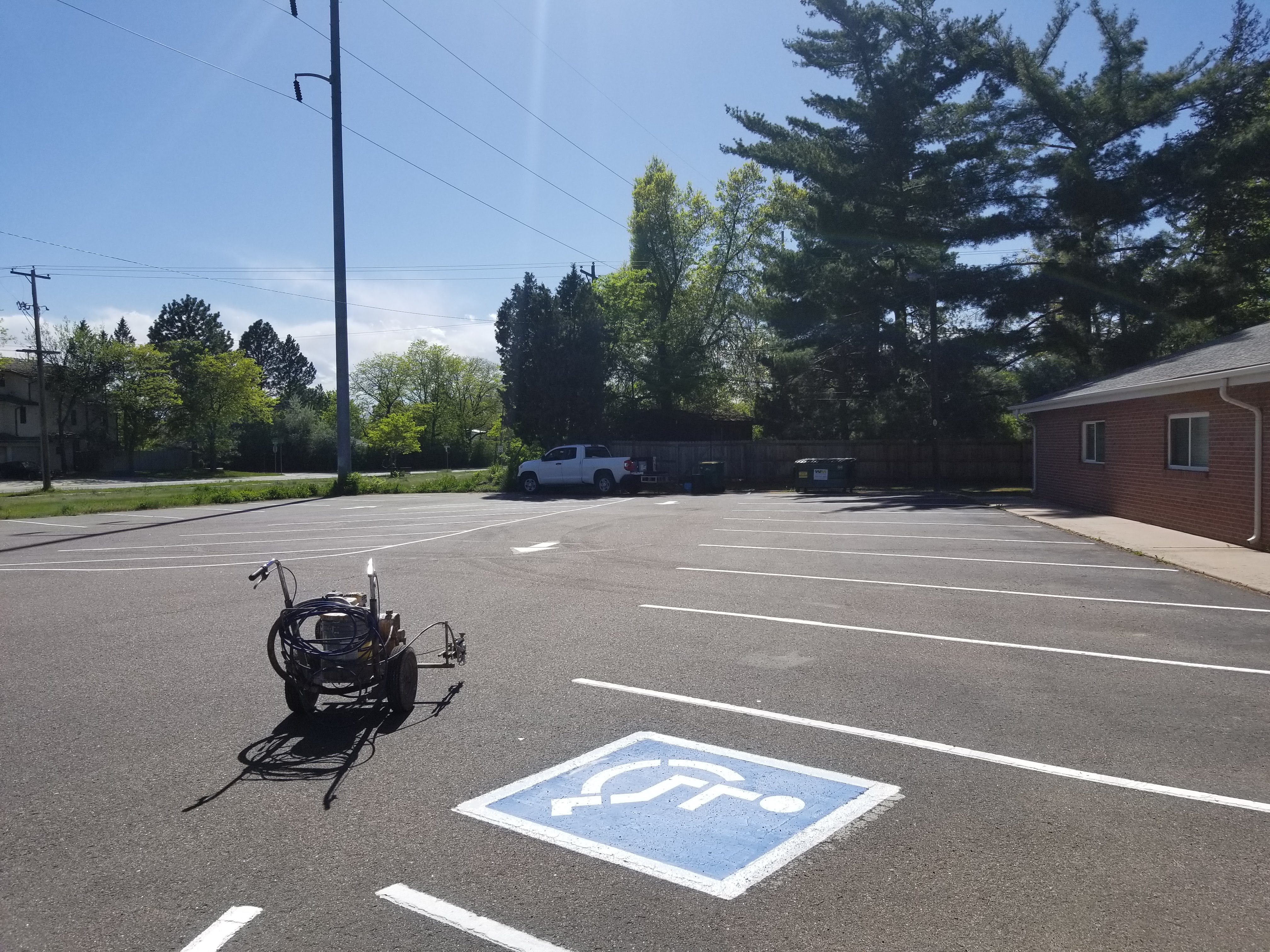 Parking lot striping project 18 by Big Blu's