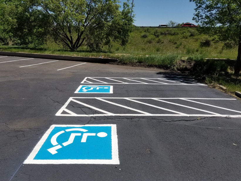 Parking lot striping project 8 by Big Blu's