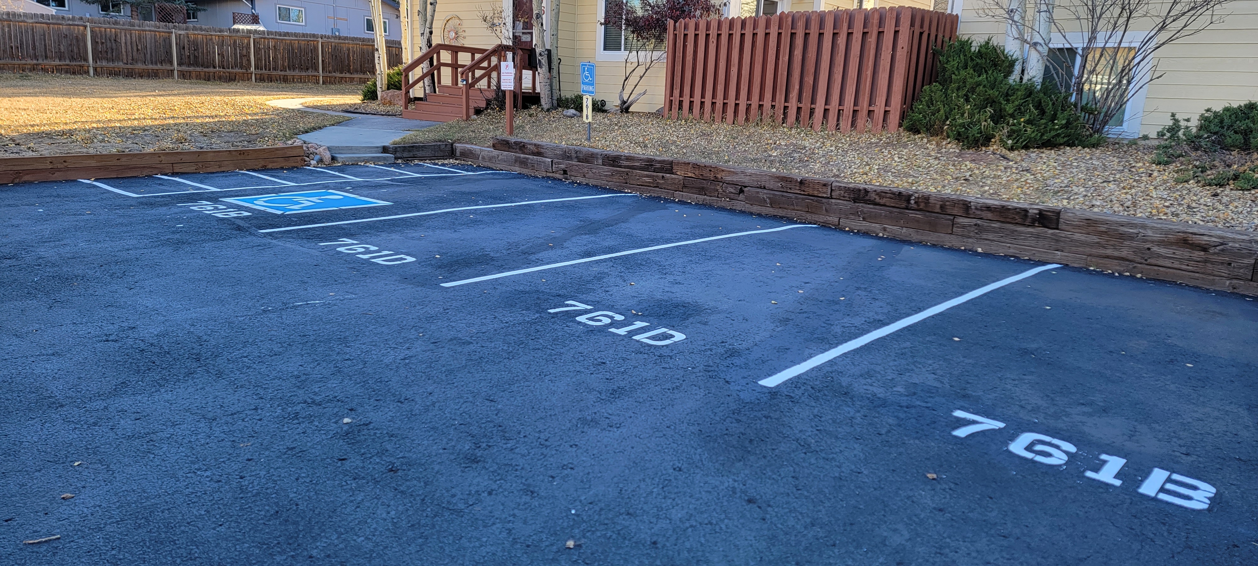 Parking lot striping project 47 by Big Blu's