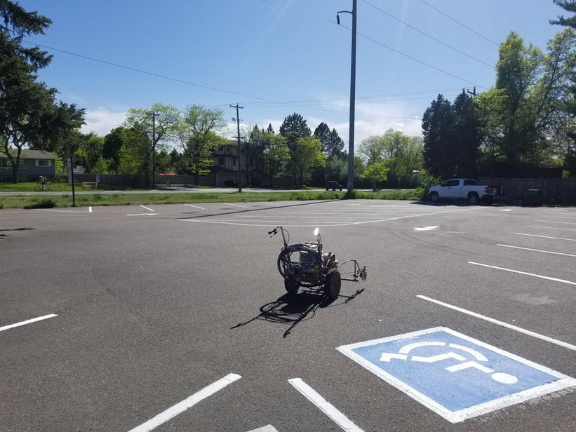 Parking lot striping project 7 by Big Blu's