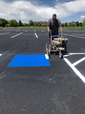 Parking lot striping project 12 by Big Blu's