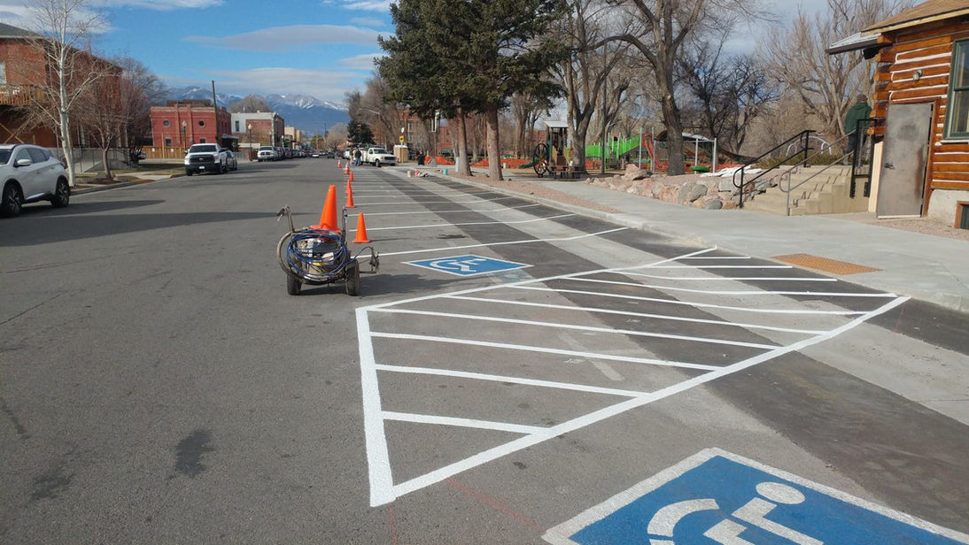 Parking lot striping project 11 by Big Blu's