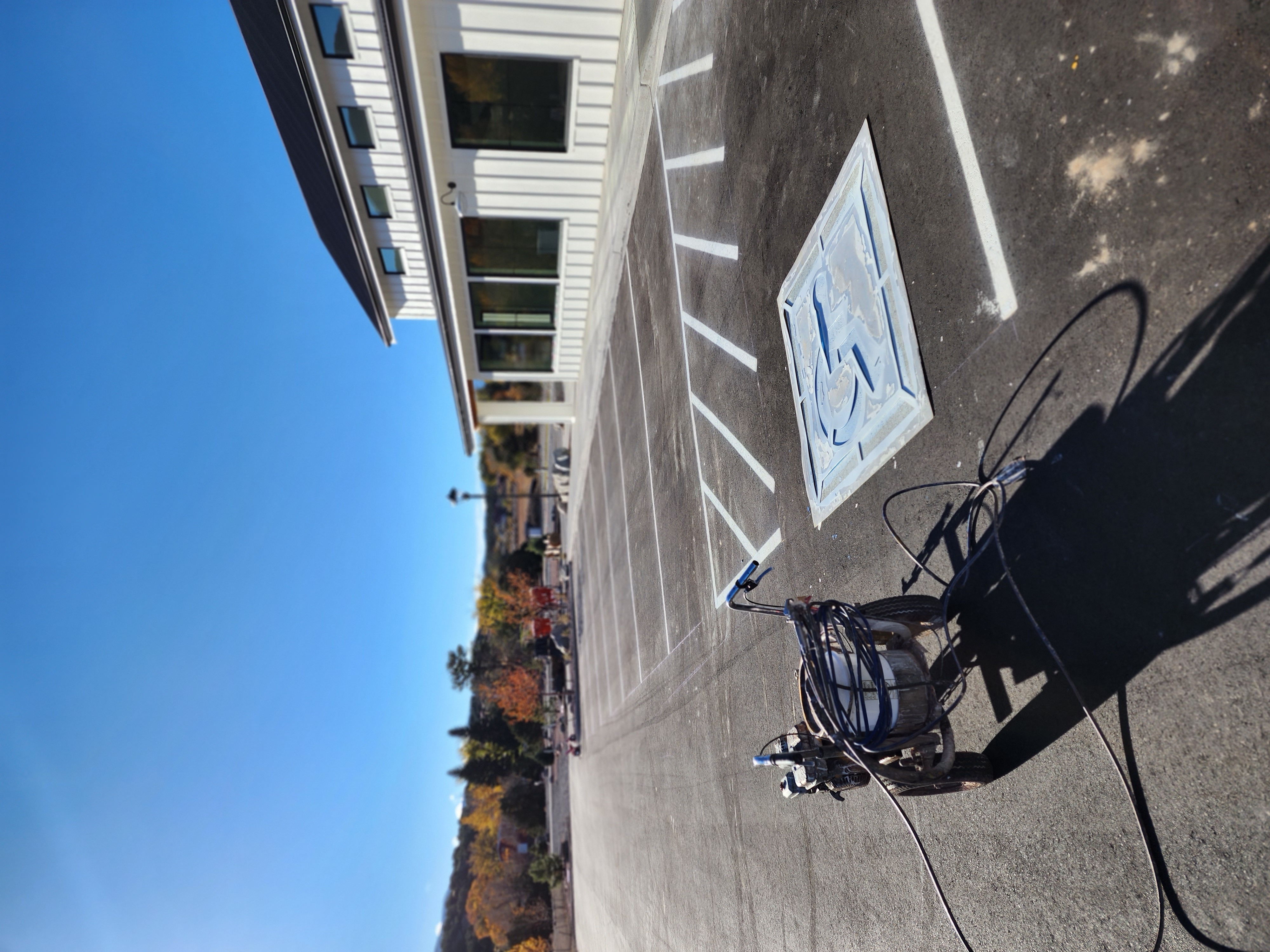 Parking lot striping project 57 by Big Blu's